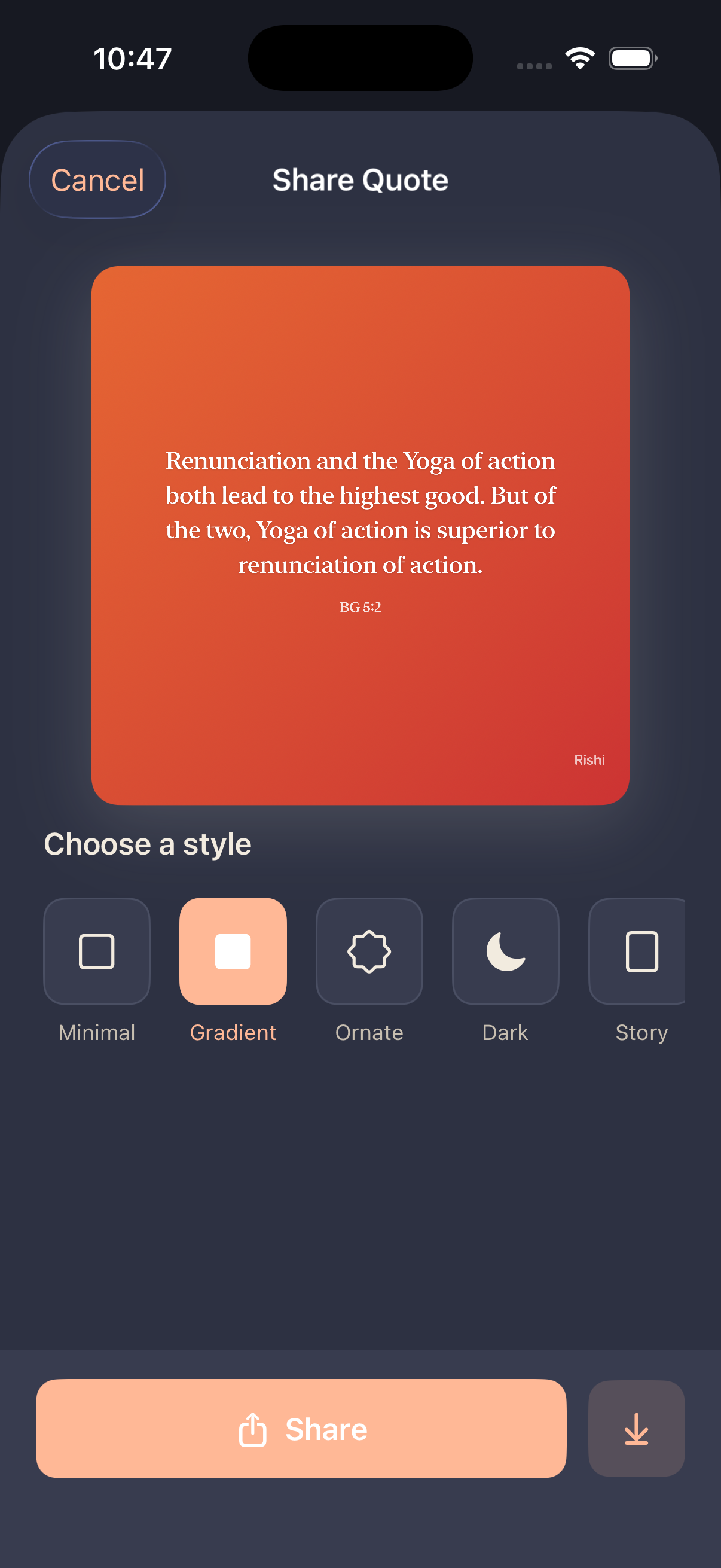 Beautiful share card styles